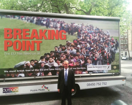 This is the kind of campaign that UKIP ran for Brexit, using images of refugees to trigger a racist response in England.