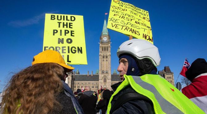 Far Right Yellow Vests Convoy Rolls into Ottawa: Met with Resistance